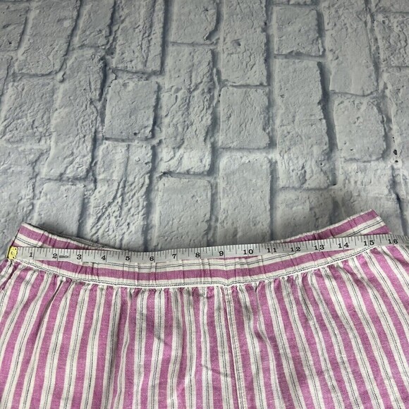 Universal Thread Shorts Women's Large Pink White Stripe Linen-Blend SHORTS - Picture 12 of 13